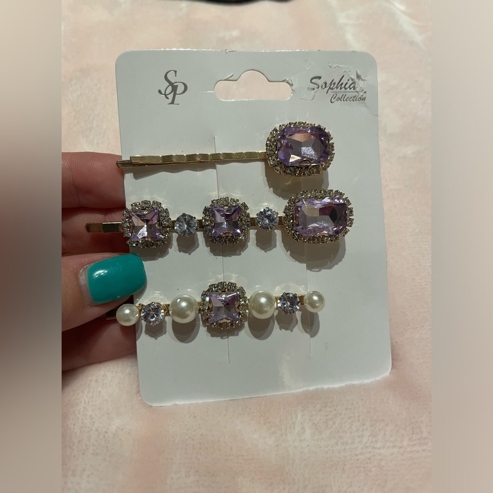 Sophia Collection jeweled hair pins